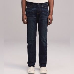 Abercrombie & Fitch - KEENAN Straight Stretch Leg Jeans - Dark Blue - 34W x 32L